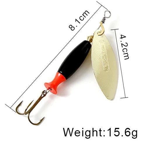 FISH KING Metal Spinner Lure | Long Cast Hard Bait for Bass, Pike, and Saltwater Fishing
