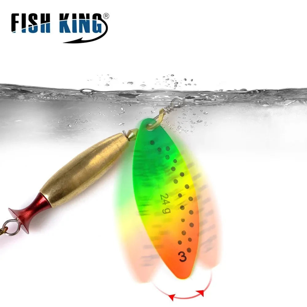 FISH KING Metal Spinner Lure | Long Cast Hard Bait for Bass, Pike, and Saltwater Fishing