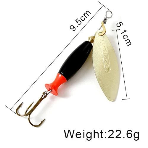 FISH KING Metal Spinner Lure | Long Cast Hard Bait for Bass, Pike, and Saltwater Fishing
